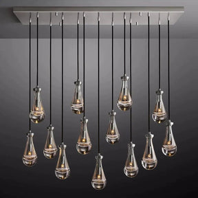 Raindrop Rectangular Chandelier 54"