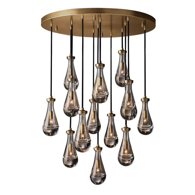 Raindrop Round Chandelier 36"