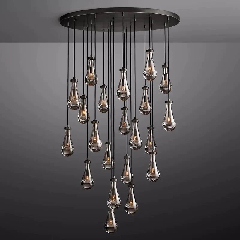 Raindrop Round Chandelier 47"