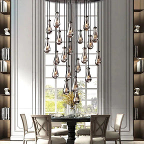 Raindrop Round Chandelier 47"