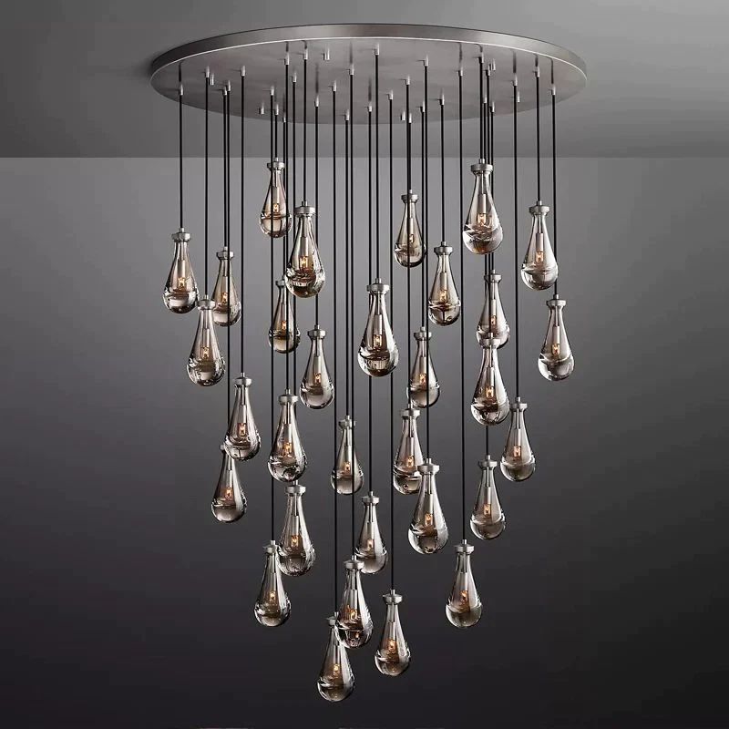 Raindrop Round Chandelier 60"