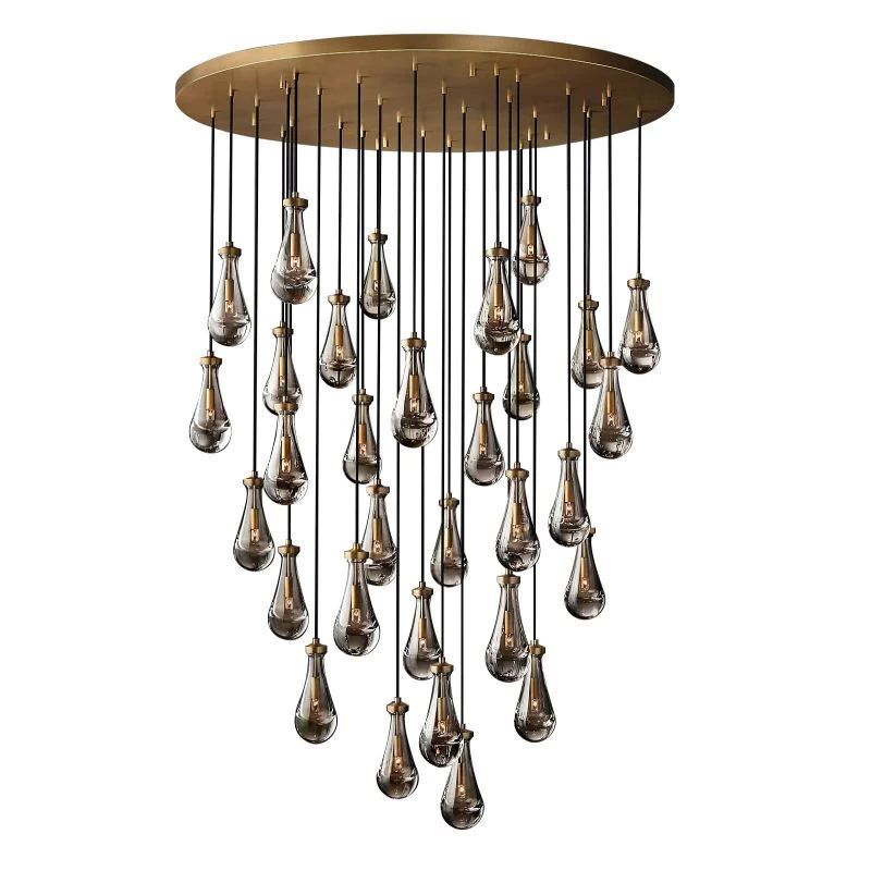 Raindrop Round Chandelier 60"