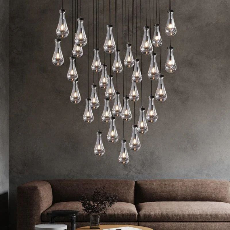 Raindrop Round Chandelier 60"