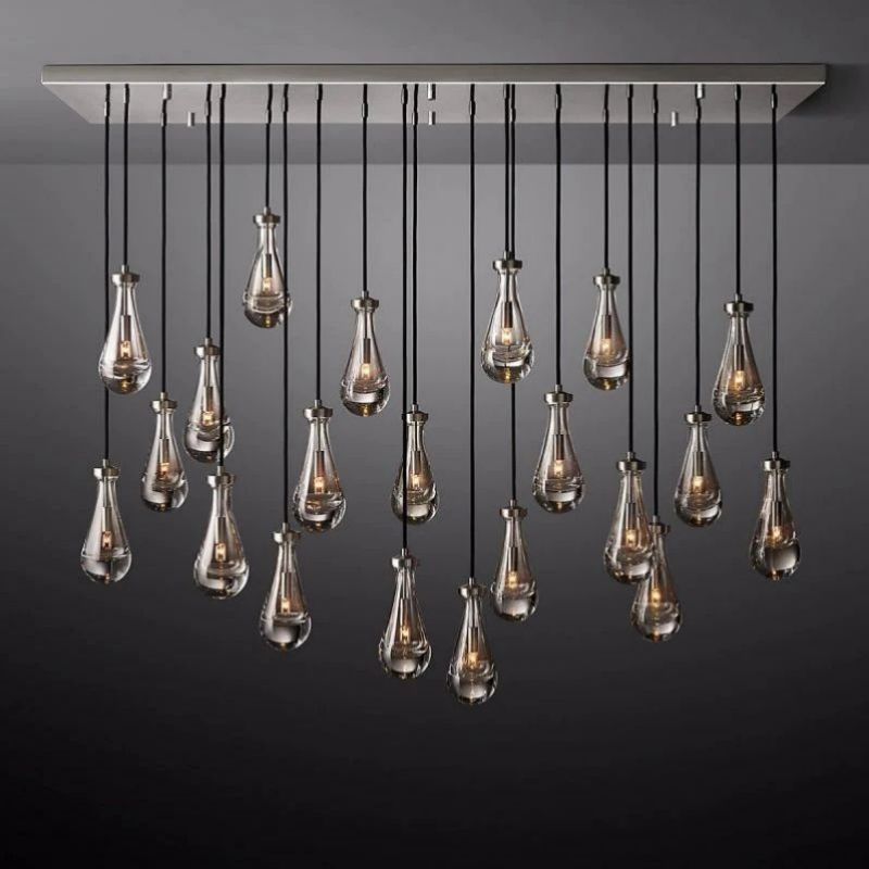 Raindrop Rectangular Chandelier 72"