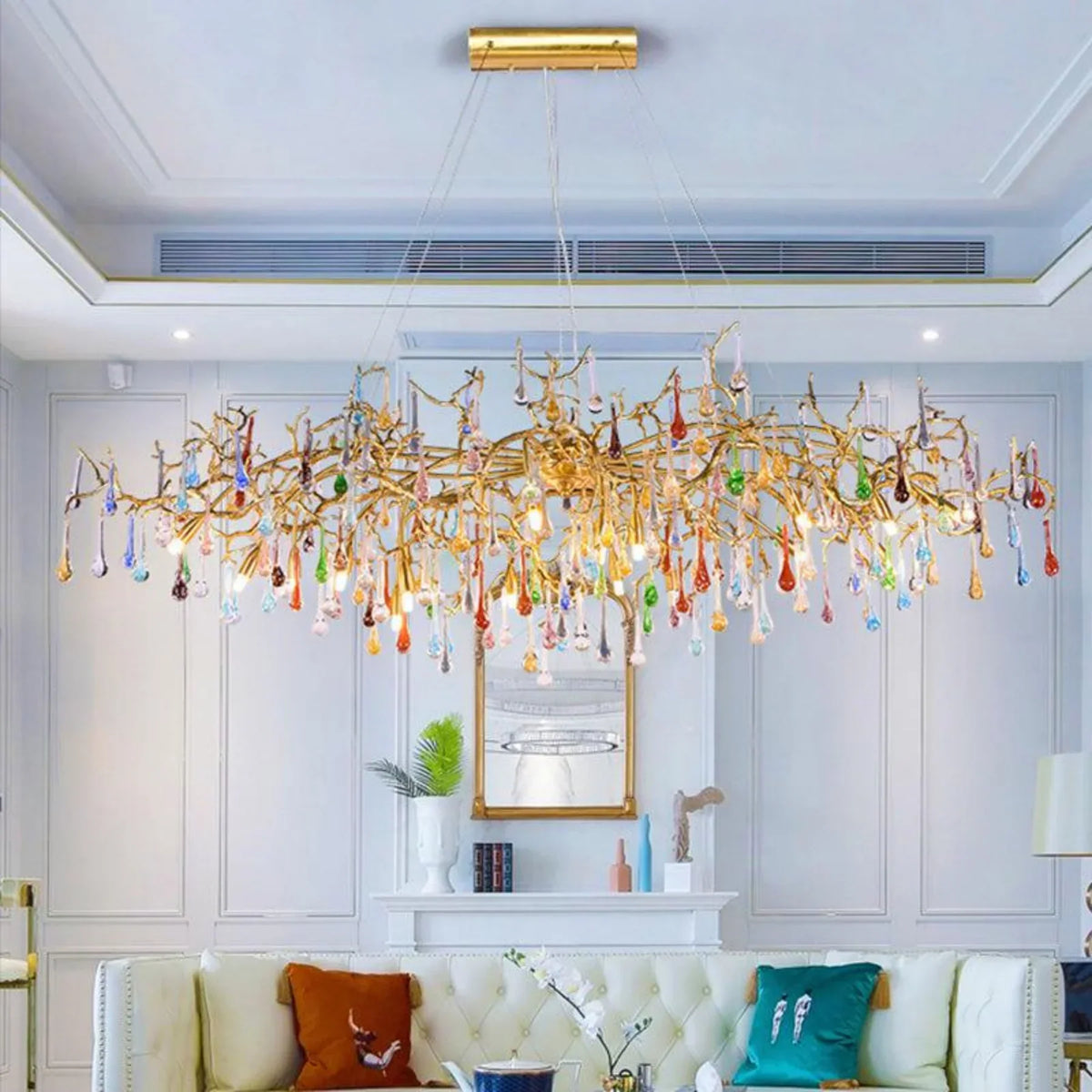 Lara Colorful Crystal Dining Branch Chandelier