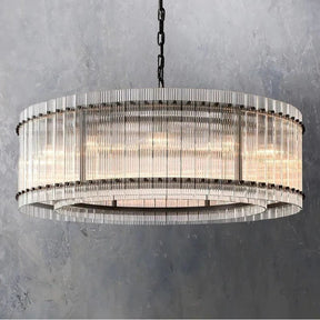 Glass Modern Round Chandelier 48"，Modern Round Ceiling Light | Homevator