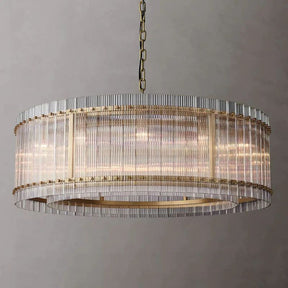 Glass Modern Round Chandelier 48"，Modern Round Ceiling Light | Homevator