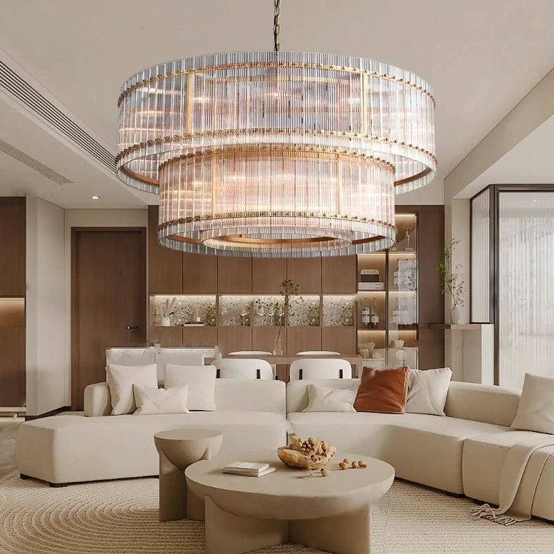 Serkan Two-Tier Luxury Round Chandelier 60"