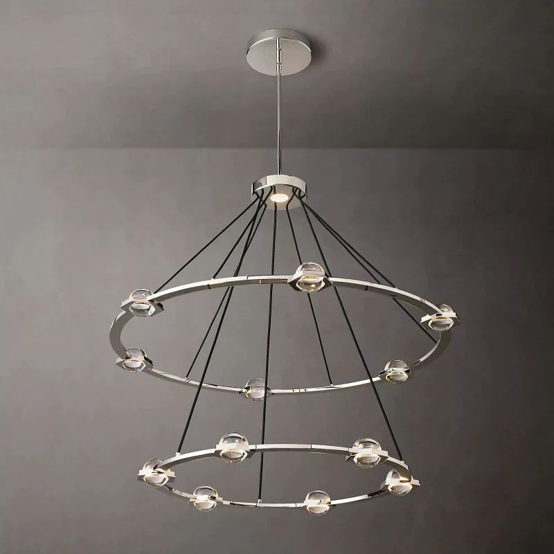 Celestial Two-Tier Round Chandelier 48"