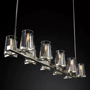 Triumph Glass Linear Chandelier 49"