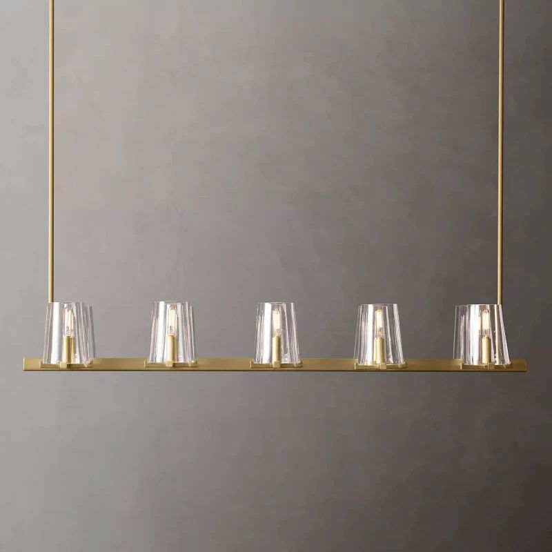 Triumph Glass Linear Chandelier 49"