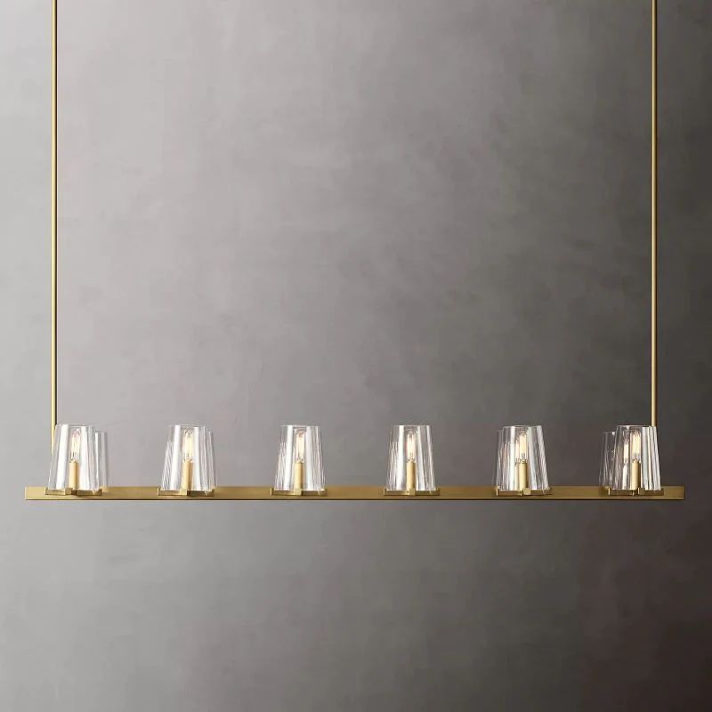 Triumph Glass Linear Chandelier 60"