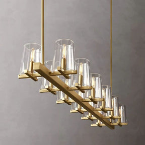 Triumph Glass Linear Chandelier 60"