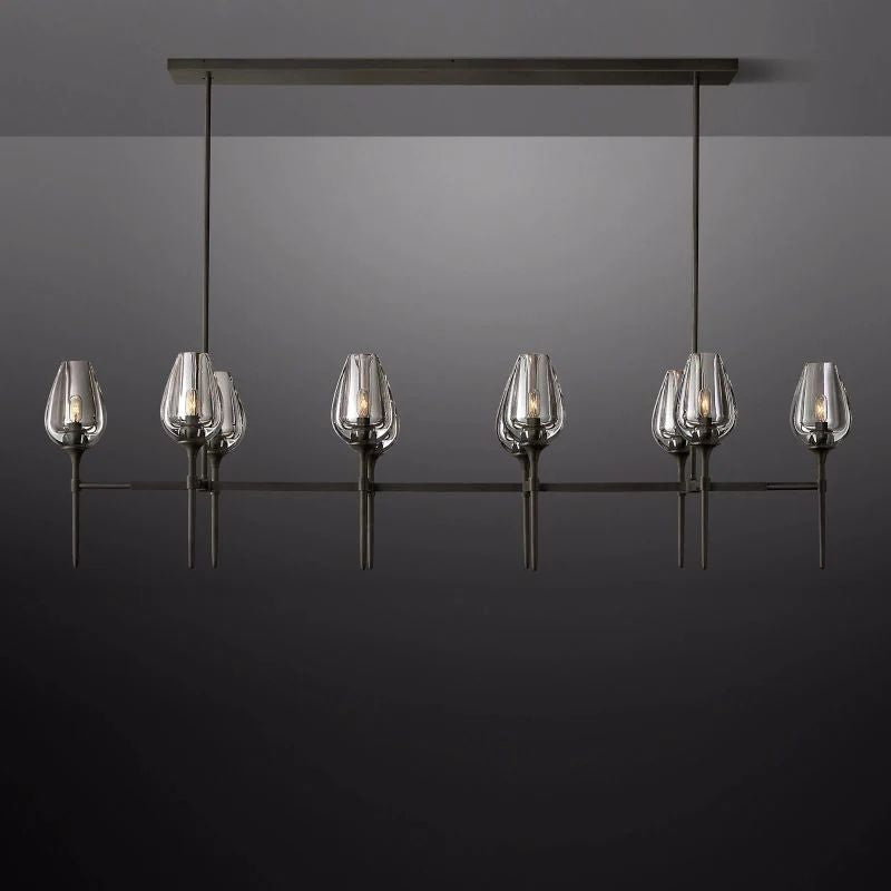 Luminous Tulip Linear Chandelier 65''