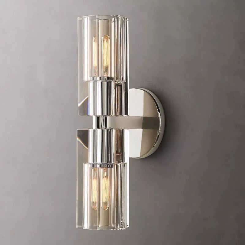 2 Lights Wine-Glass Wall Sconce, Stylish Crystal Wall Lights for Living Room | Homevator