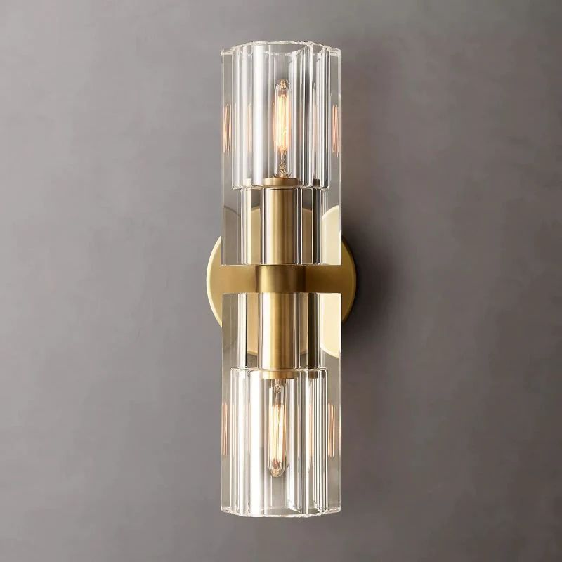 2 Lights Wine-Glass Wall Sconce, Stylish Crystal Wall Lights for Living Room | Homevator