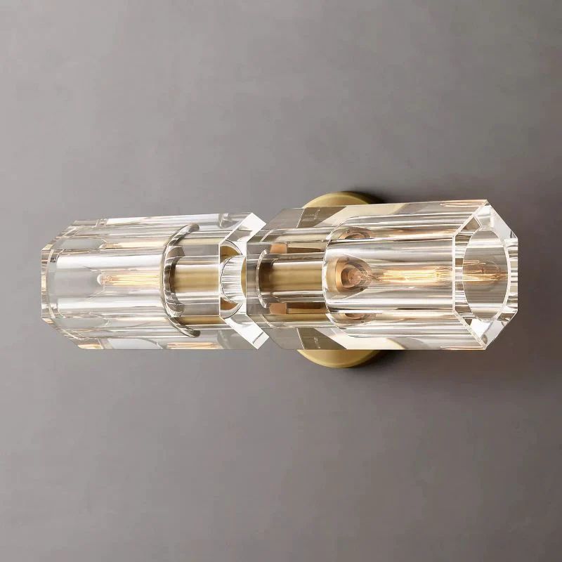 2 Lights Wine-Glass Wall Sconce, Stylish Crystal Wall Lights for Living Room | Homevator