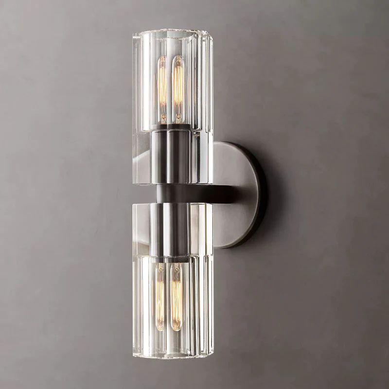 2 Lights Wine-Glass Wall Sconce, Stylish Crystal Wall Lights for Living Room | Homevator