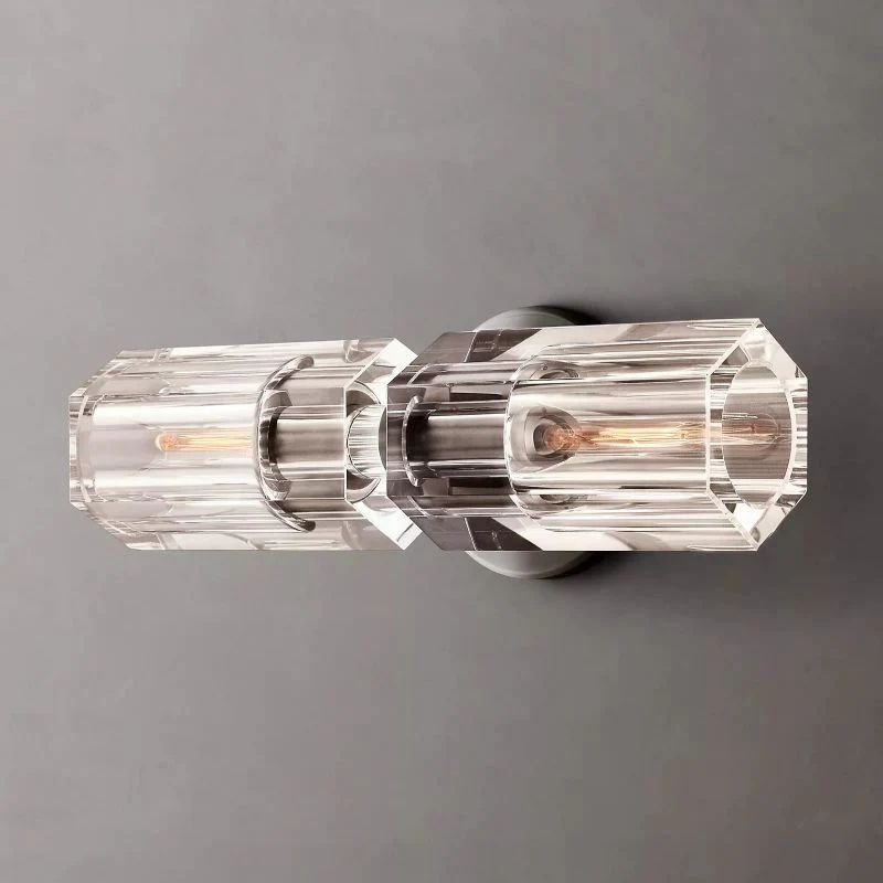 2 Lights Wine-Glass Wall Sconce, Stylish Crystal Wall Lights for Living Room | Homevator