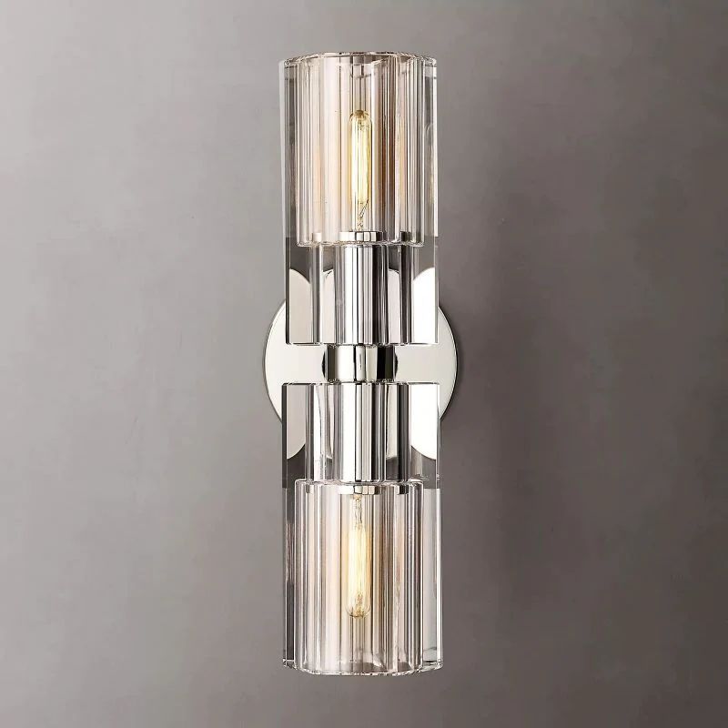 2 Lights Wine-Glass Wall Sconce, Stylish Crystal Wall Lights for Living Room | Homevator