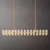 Wine-Glass Rectangular Chandelier, Modern Luxury Crystal Ceiling Light 54" | Homevator