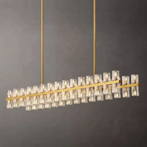 Wine-Glass Rectangular Chandelier, Modern Luxury Crystal Ceiling Light 54" | Homevator