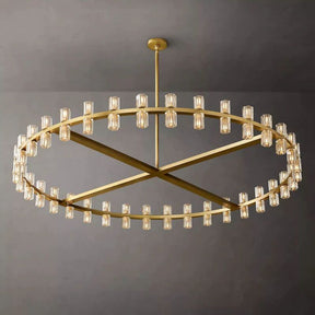 Wine-Glass Modern Round Crystal Chandelier for Living Room 60" | Homevator