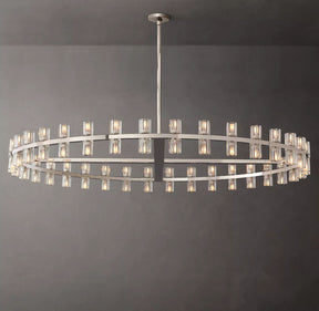 Wine-Glass Modern Round Crystal Chandelier for Living Room 60" | Homevator