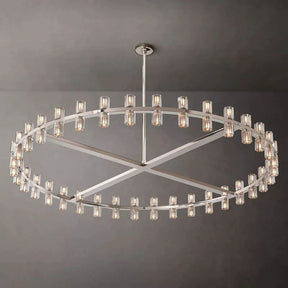 Wine-Glass Modern Round Crystal Chandelier for Living Room 60" | Homevator