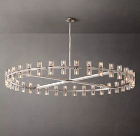 Wine-Glass Modern Round Crystal Chandelier for Living Room 60" | Homevator