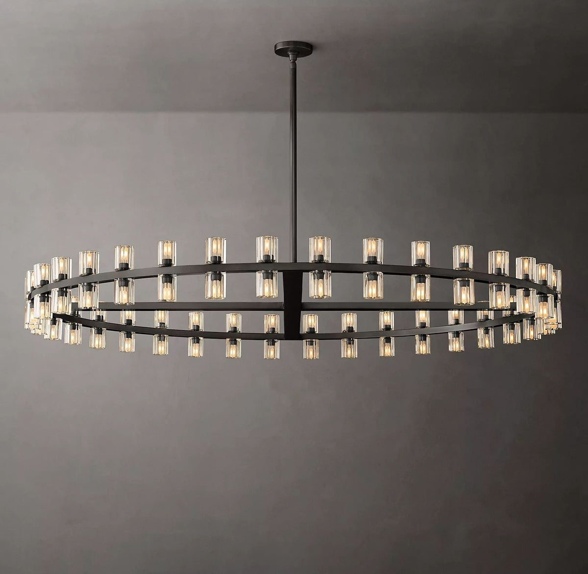 Wine-Glass Modern Round Crystal Chandelier for Living Room 60" | Homevator