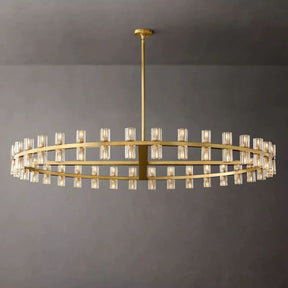 Wine-Glass Modern Round Crystal Chandelier for Living Room 60" | Homevator