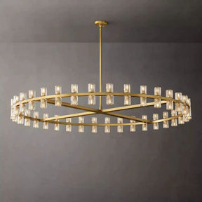 Wine-Glass Modern Round Crystal Chandelier for Living Room 60" | Homevator