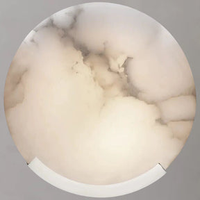 Natural Alabaster Round Wall Sconce